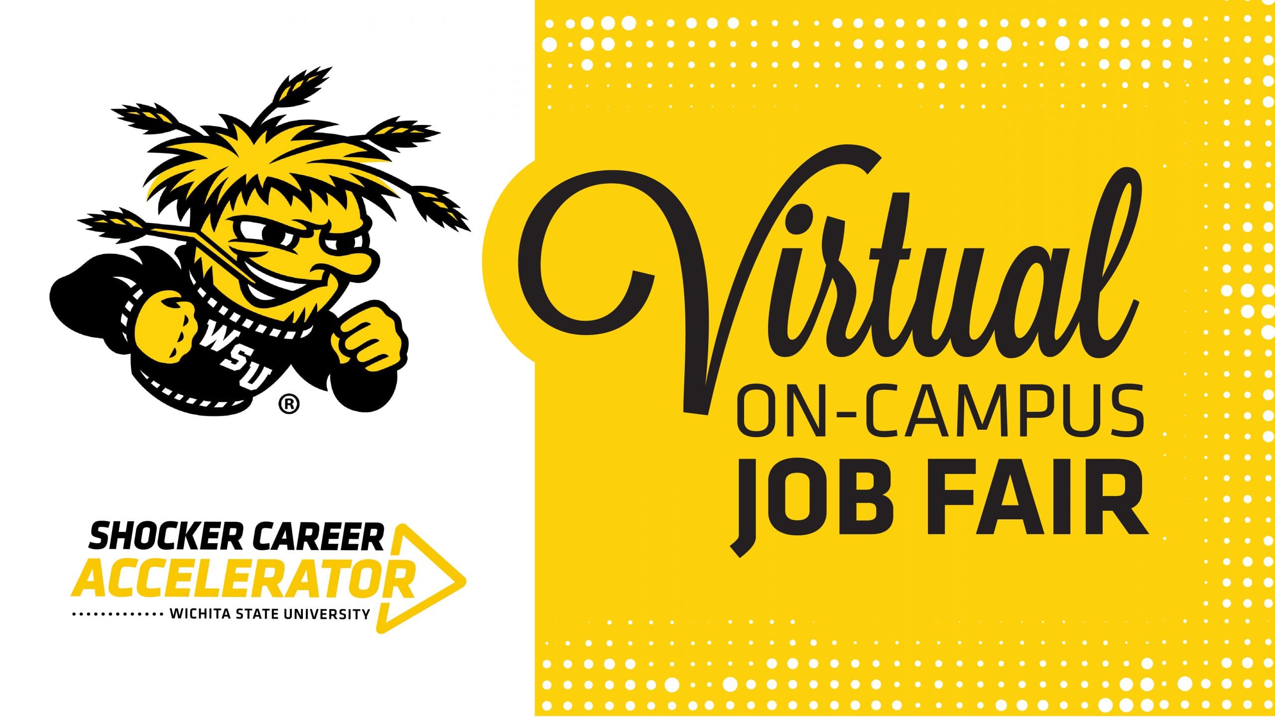 Virtual On-Campust Job Fair poster.