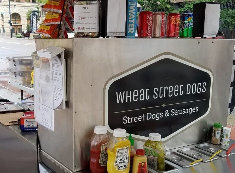 Wheat Street Dogs Vendor Cart.