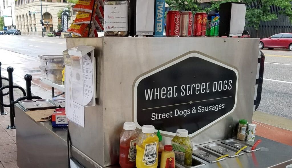 Wheat Street Dogs Vendor Cart.