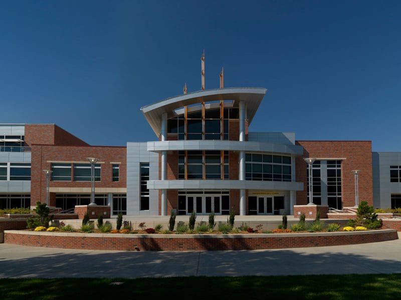 Photo of south entrance of Rhatigan Student Center.