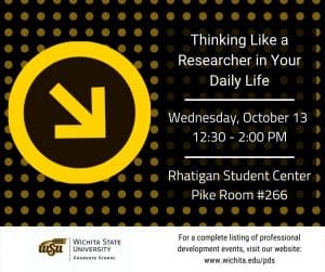 Thinking Like a Researcher Your Daily Life October 13, 12:30-2:00 PM Rhatigan Student Center Pike Room #266