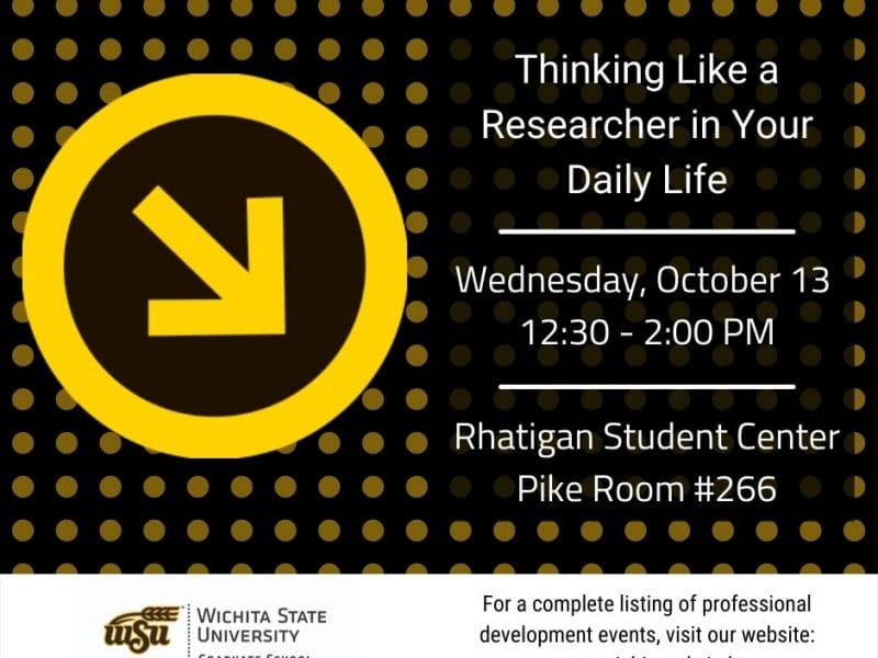 Thinking Like a Researcher Your Daily Life October 13, 12:30-2:00 PM Rhatigan Student Center Pike Room #266
