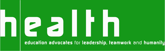 Graphic featuring text ' (Health Education Advocates for Leadership, Teamwork, and Humanity).'