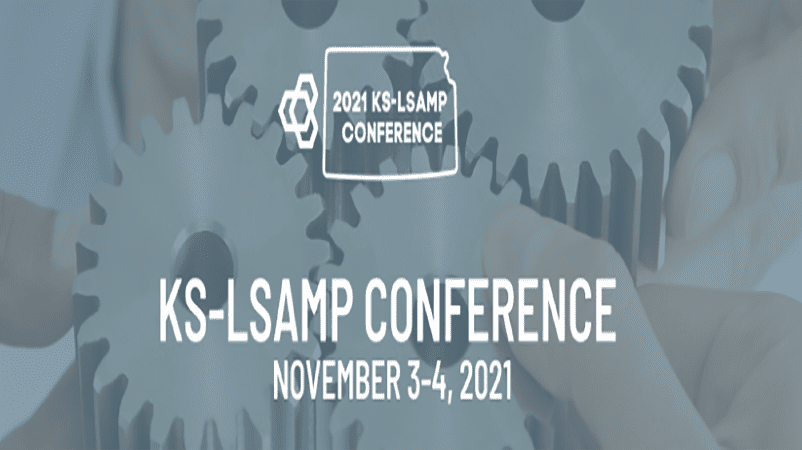 Graphi featuring text '2021 KS-LSAMP Conference, KS-LSAMP Conference November3-4, 2021.'