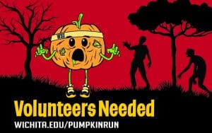 Volunteers Needed wichita.edu/pumpkinrun