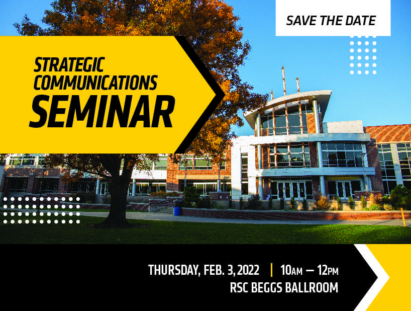 Rhatigan Student Center with date and time of seminar 10 a.m. to noon Thursday, Feb. 3, 2022.