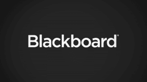 Black and white graphic featuring text 'Blackboard.'