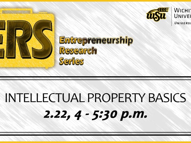 Learn the basics of intellectual property protection with "Intellectual Property Basics," workshop 4-5:30 p.m. Tuesday, Feb. 22 at the Ablah Library (second floor, Room 217). Inventions, designs, original works of authorship and trade secrets can provide you with economic benefits.