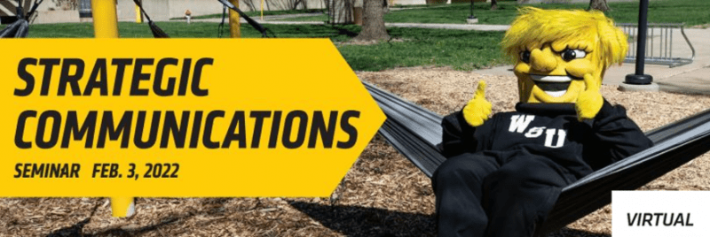 Picture of Wu in hammock and test Strategic Communications Seminar Feb. 3.