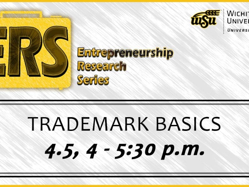 "Trademark Basics: Protect Your Business Name" takes place 4-5:30 p.m. Tuesday, April 5 in Ablah Library 217 (second floor). No-cost registration at libraries.wichita.edu/ers.