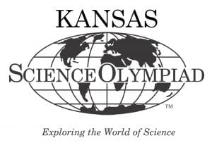 Poster with white background featuring text 'Kansas Science Olympiad: Exploring the World of Science.'