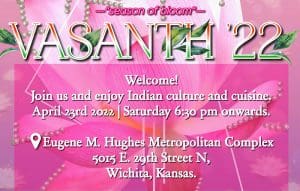 The Indian Student Association (ISA) will host VASANTH 2022 - Festival of Togetherness at 6:30 p.m. Saturday, April 23 at the Eugene M. Hughes Metropolitan Complex. The festival is open to all students, faculty and staff and is a conglomeration of dances, songs, food, and Indian attire.