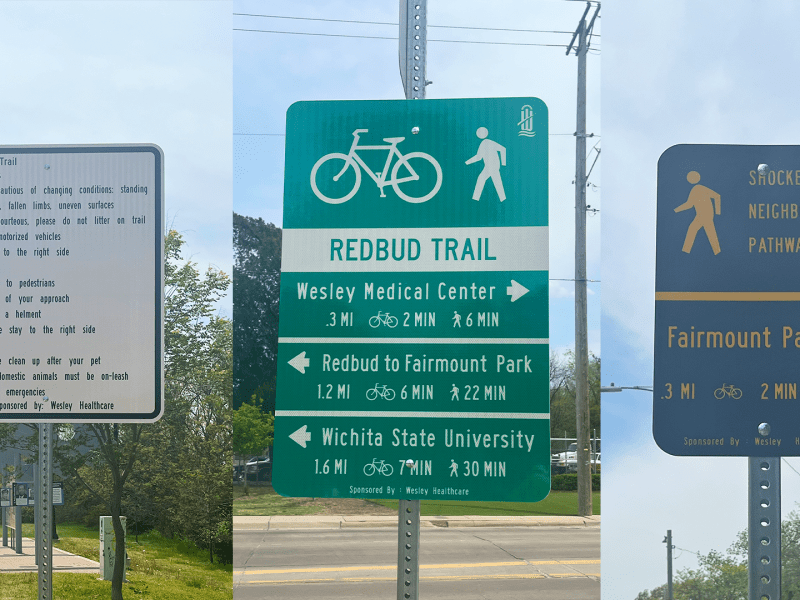 Members of the Shocker and local community are invited to the City of Wichita’s weekly briefing at 10:45 a.m. Thursday, May 19 at the Redbud Trail head at Oliver and 17th Street to celebrate the project. The event will celebrate the new signage at the Redbud Trail walk and bike trail, which is part of the Redbud Trail Activation project. The signage was funded by Wesley Healthcare.