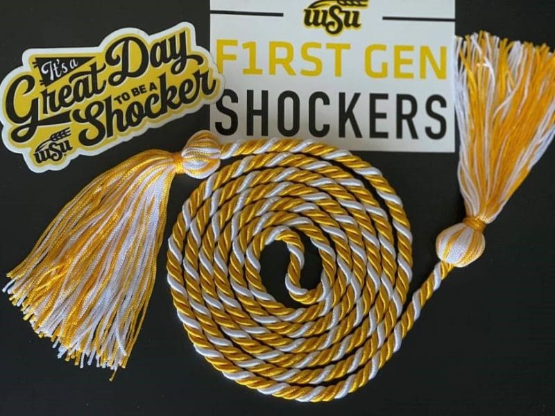Picture of First-Gen Shocker Cord, First-Gen Shocker sign and Great Day to be a Shocker sign.