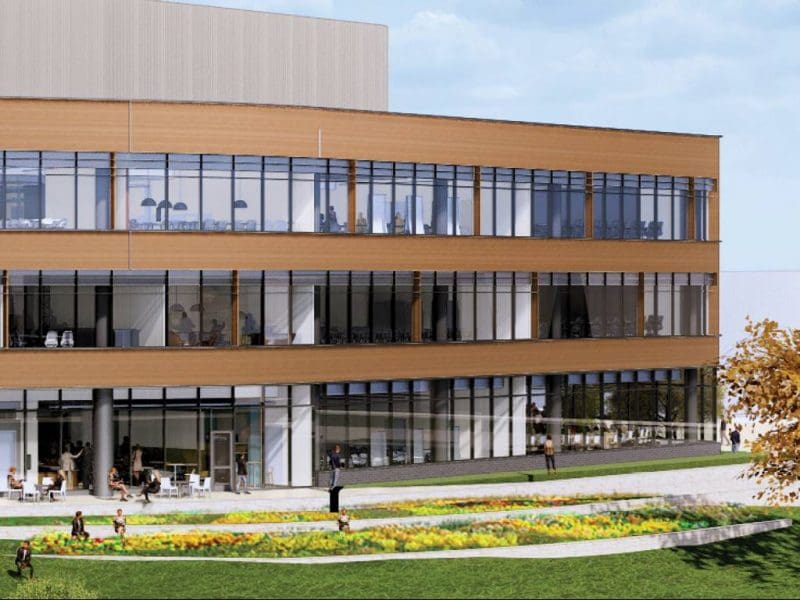 Concept image of the exterior of Woolsey Hall.