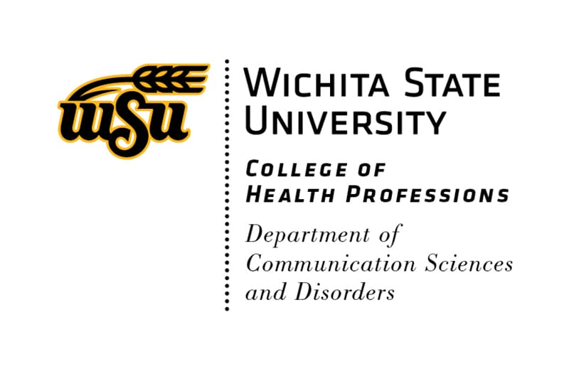 Image with WSU logo, Wichita State University, College of Health Professionals, Department of Communication Sciences and Disorders.