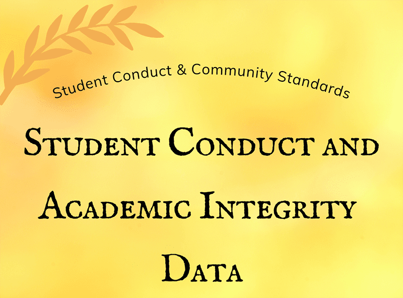 Illustrated Image with wheat and text Student Conduct and Community.