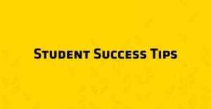 Graphic image with wheat kernels and text Student Success tips