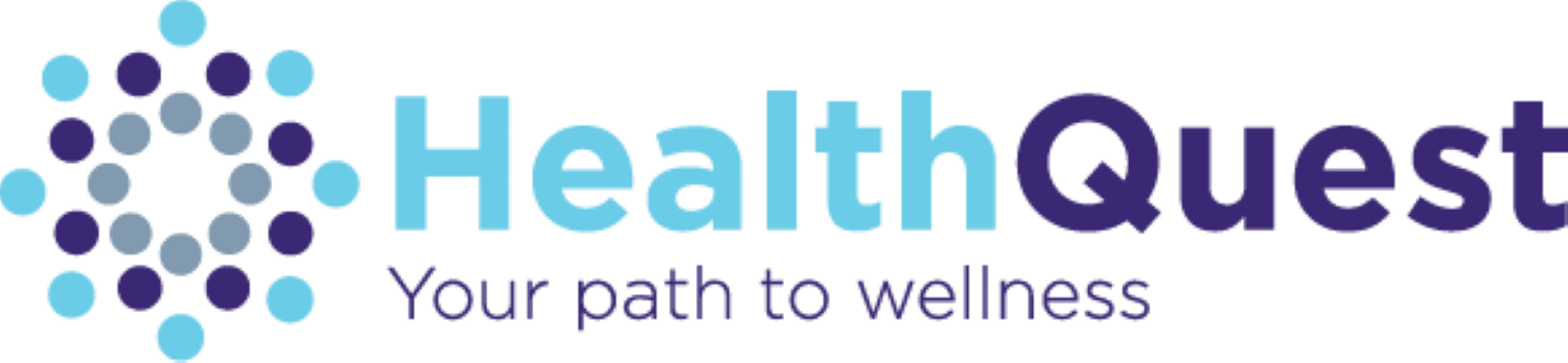 Image of Healthquest Logo and text your path to wellness.