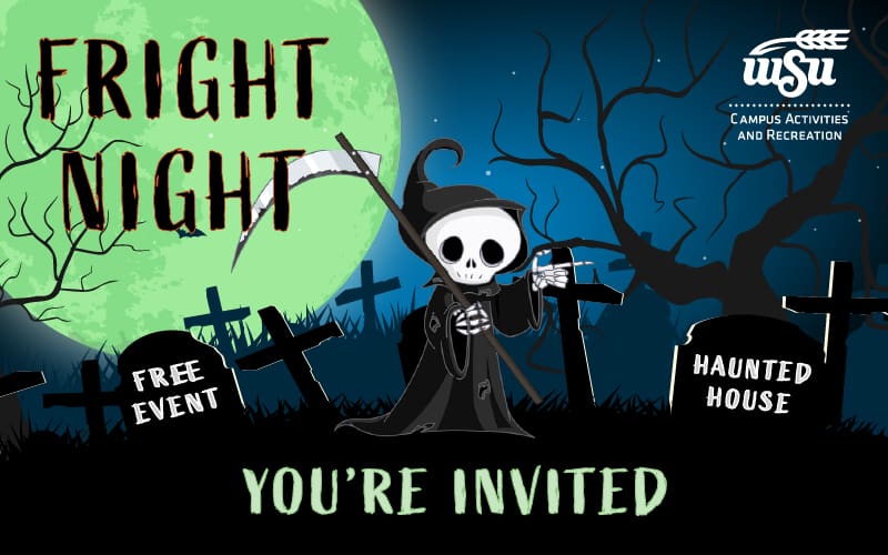 Fright Night FREE Event Haunted House You're Invited Campus Activities and Recreation
