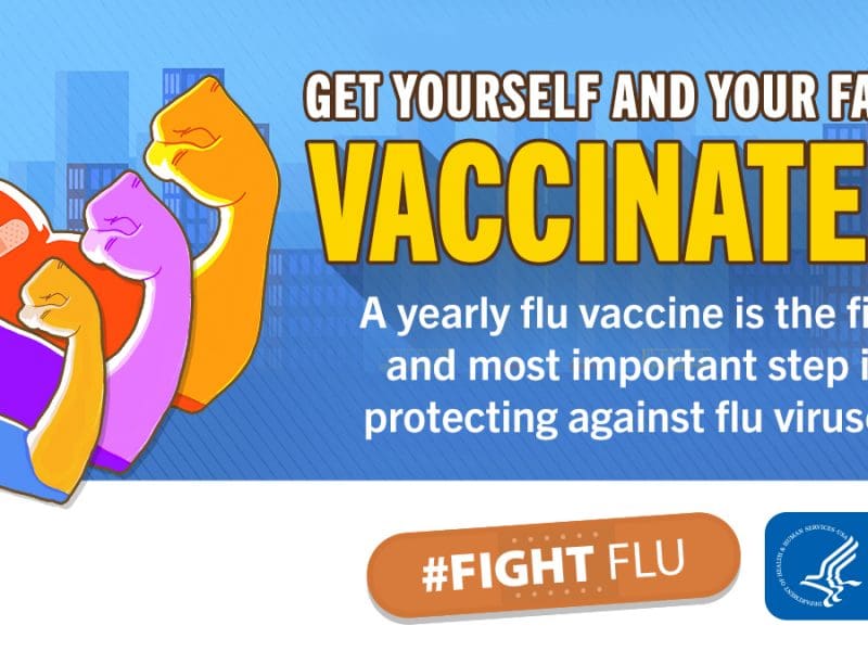 Get yourself and your family vaccinated! A yearly flu vaccine is the first step and most important step in protecting against flu viruses.