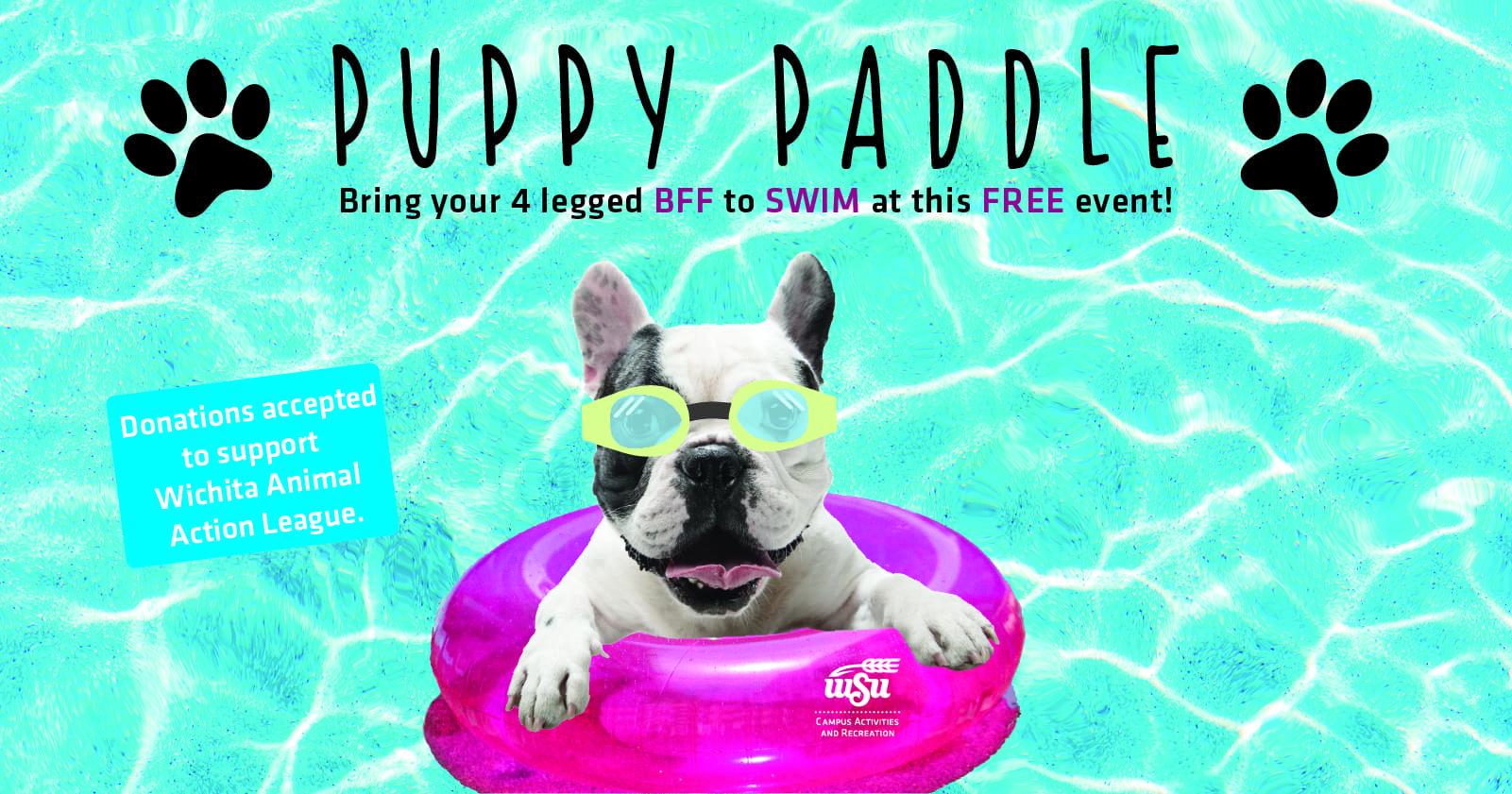 Puppy Paddle. Bring your 4 legged BFF to SWIM at this FREE event!
