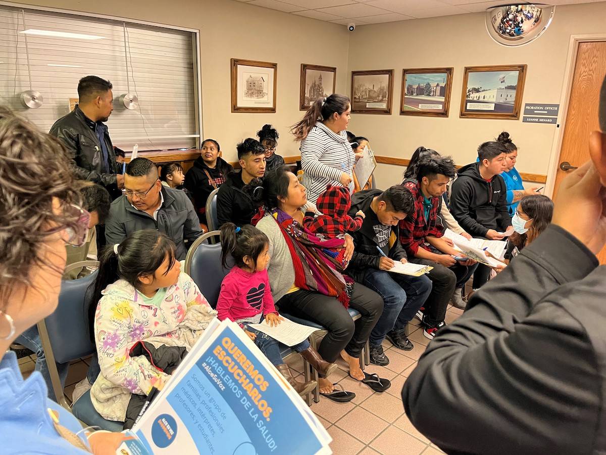 Wichita State representatives visited the Guatemalan Consulate’s Mobile Clinic event in Dodge City as part of the community engagement phase of the Vaccine Equity for Guatemalan Indigenous Communities project.