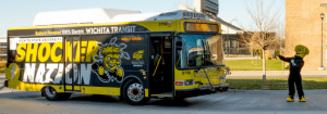 Photo of WuShock with a bus.