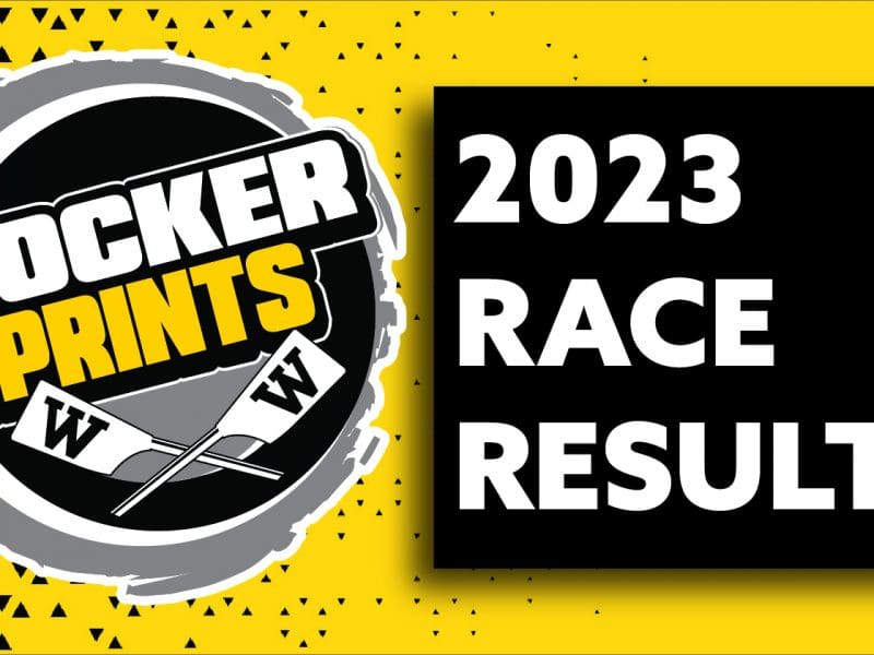 Shocker Rowing graphic with the text "Shocker Sprints 2023 race results."
