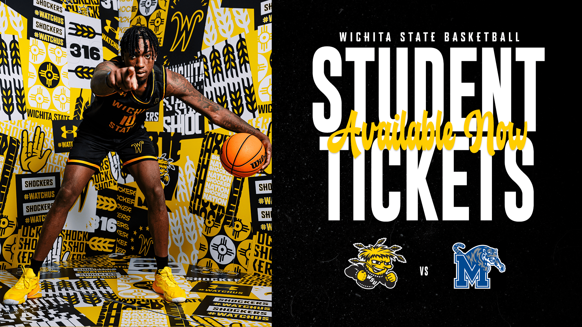 Wichita State Basketball Student Tickets Available Now; Shockers vs Memphis