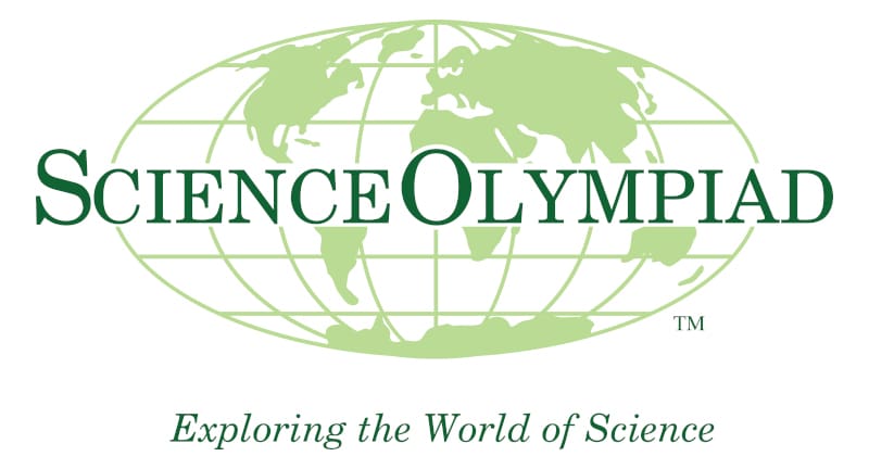 Logo for Science Olympiad with motto, "Exploring the world of science."