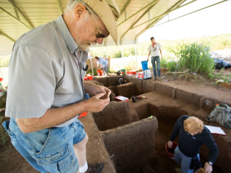 Photo of Dr. Don Blakeslee at an Etzanoa archaeological site.