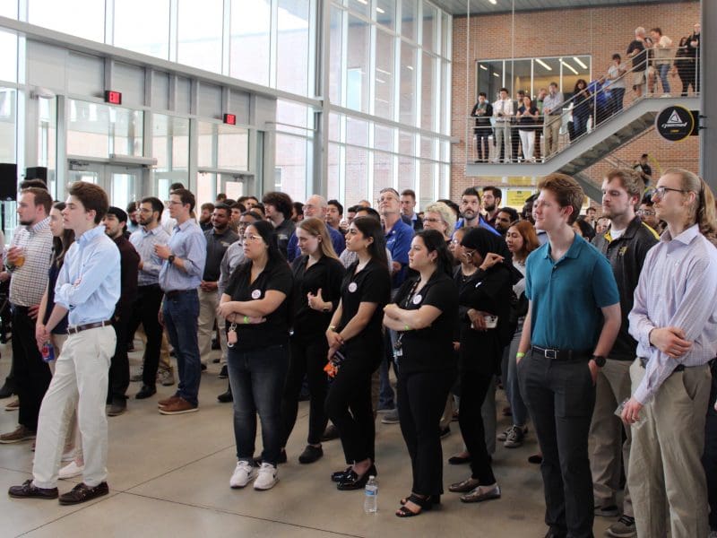 Photo of the Engineering Open House audience during the awards ceremony.