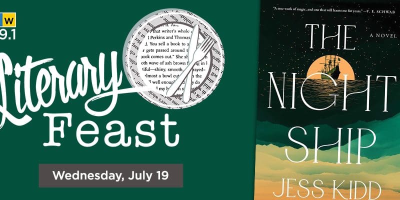 The cover of "The Night Ship" sits on a green background. Literary Feast. Wednesday, July 19