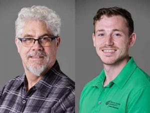 Headshots of Andy Sykes and Kenneth Ewertz