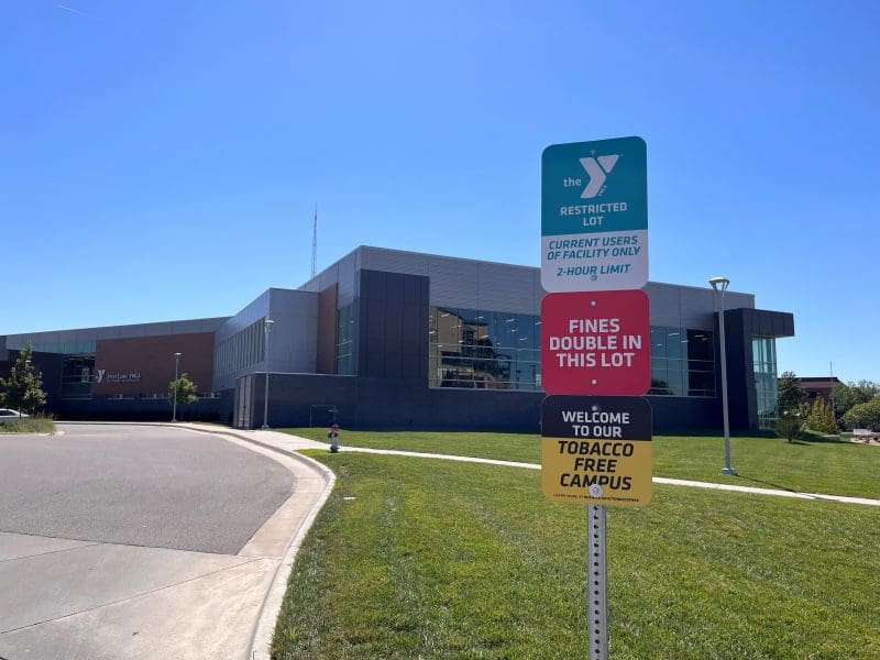 New parking signage at YMCA