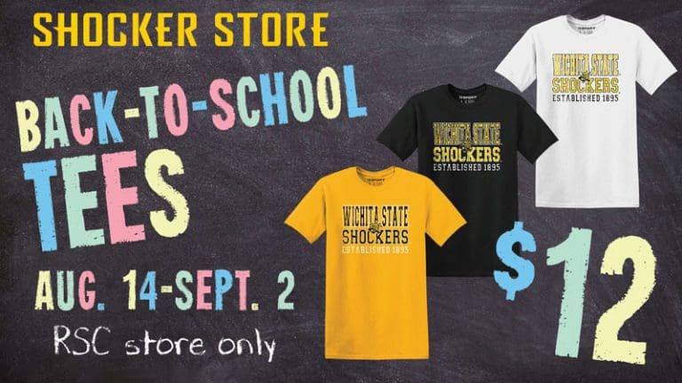 Rsc Store Back-to-school T-shirts available at RSC Shocker Store – WSU News