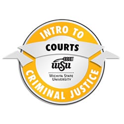 Introduction to Criminal Justice: Courts badge