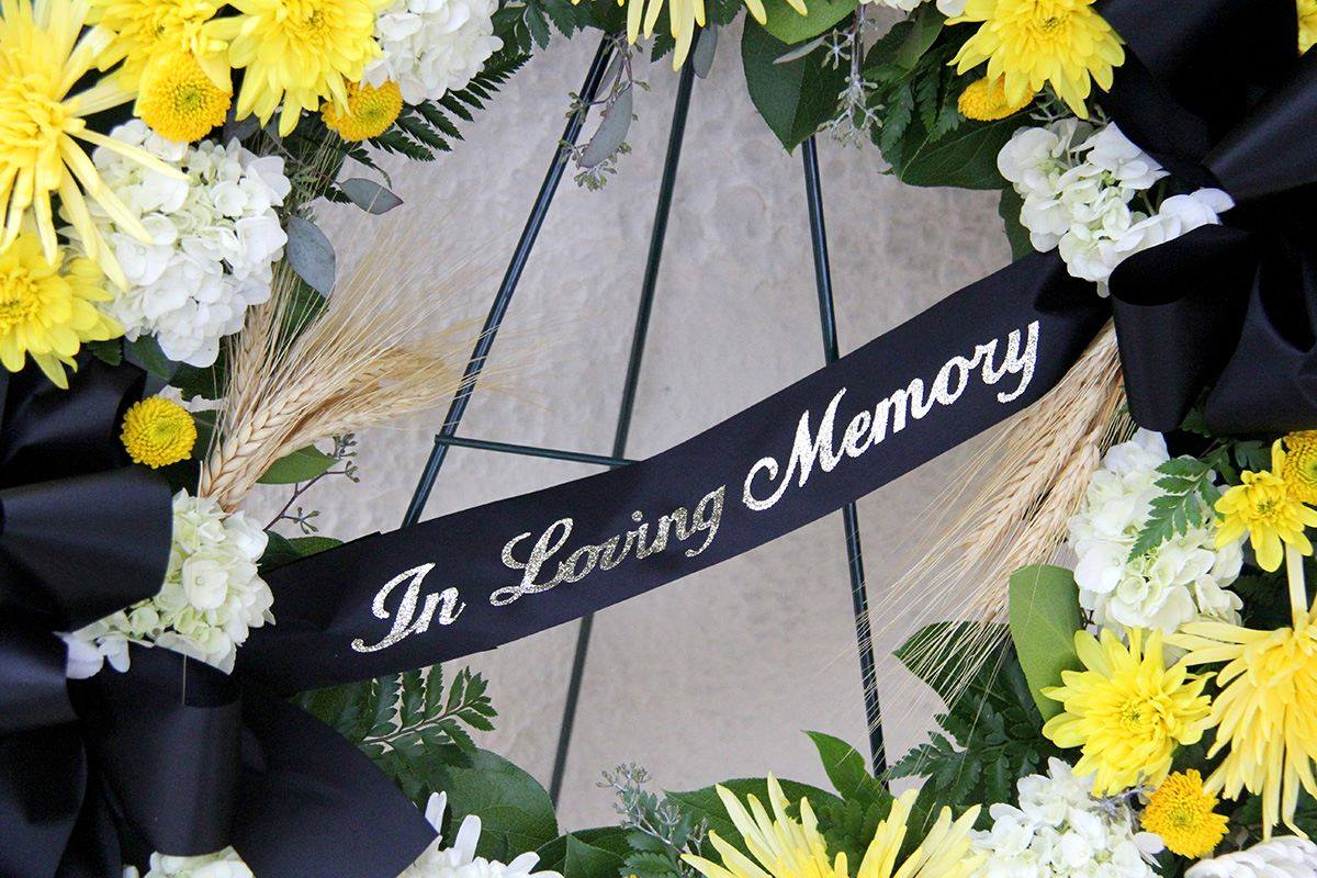 In loving memory floral wreath