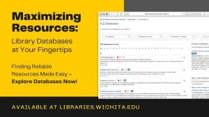 Screenshot of the IBISWorld database on the University Libraries website. Maximizing resources: Library databases at your fingertips, finding reliable resources made easy - Explore databases now. Available at libraries.wichita.edu