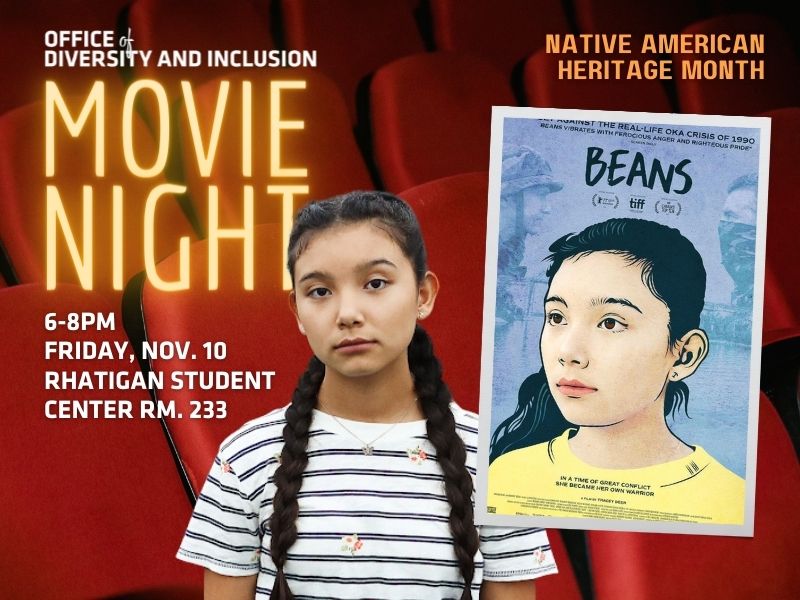 Office of diversity and inclusion movie night, 6-8pm, Friday Nov. 10, Rhatigan Student Center room 233