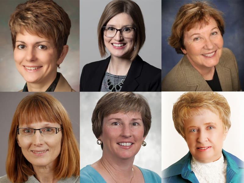 Top row: Trisha Self, Karissa Marble-Flint, Kathy Strattman Bottom row: Terese Conrad, Cynthia Richburg, Barbara Hodson