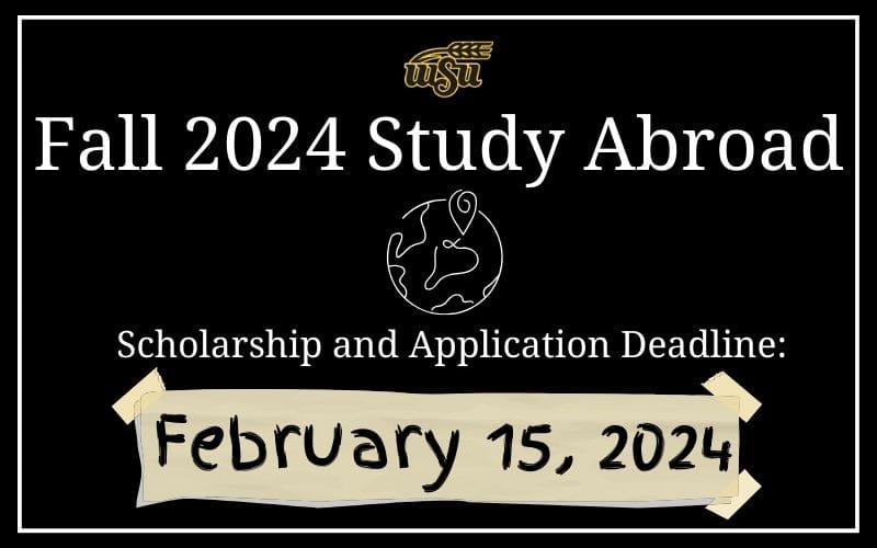 Fall 2024 Study Abroad Scholarship and application deadline: February 15, 2024