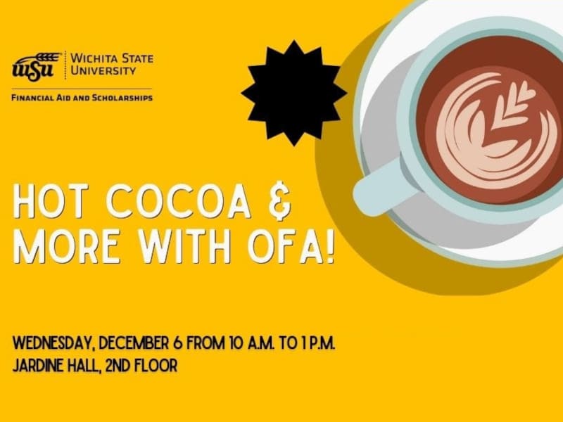Hot Cocoa & More with OFA! Wednesday, December 6 from 10 a.m. to 1 p.m. Jardine hall, 2nd floor
