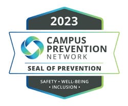 Campus Prevention Network 2023 Seal of Prevention. Safety - Well-being - Inclusion