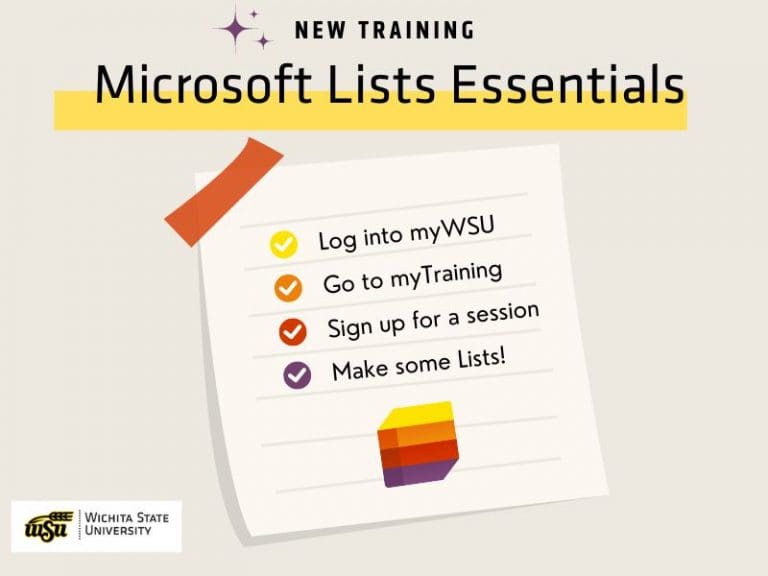 Microsoft Lists Essentials New training available to faculty, staff