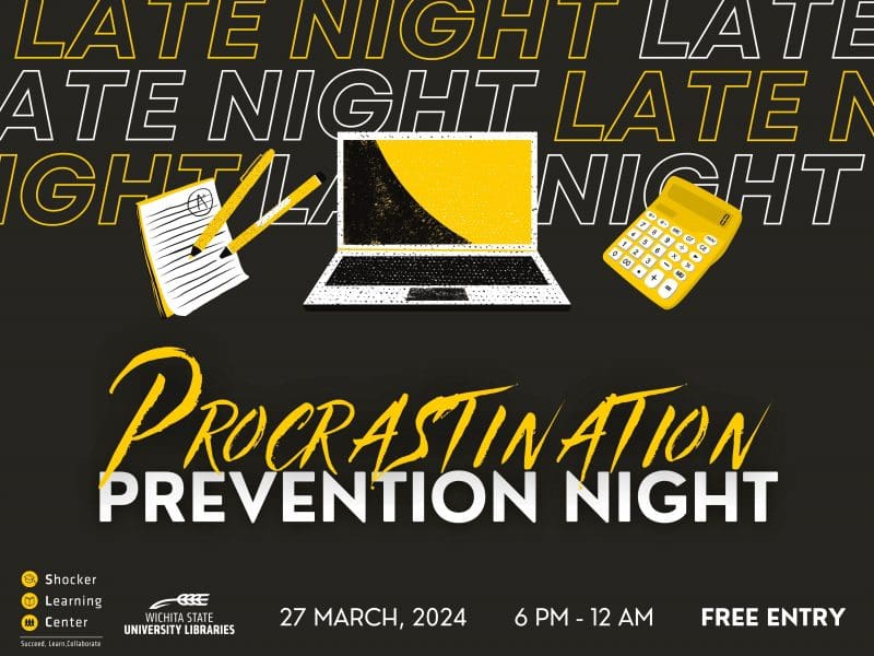 Procrastination Prevention Night March 27, 2024 6 pm - 12 am Free entry