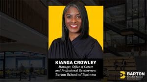 Kiana Crowley, Manager, Office of Career and Professional Development at the Barton School of Business at Wichita State University.