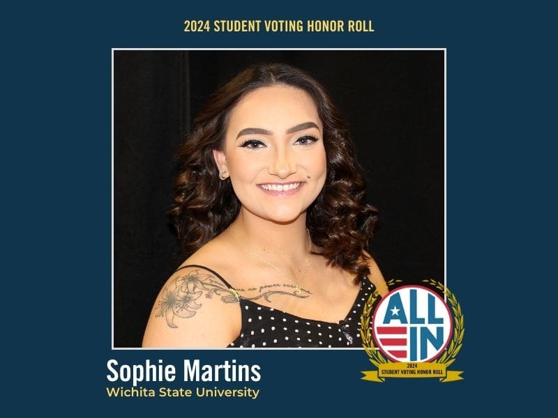 2024 Student Voting Honor Roll: Sophie Martins, Wichita State University