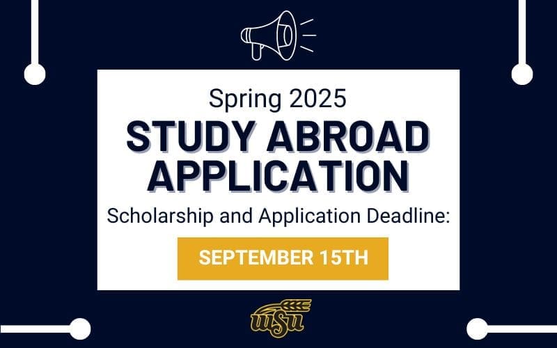 Spring 2025 Study Abroad Application: Scholarship and Application Deadline September 15th